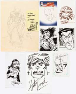 John Buscema, Herb Trimpe, and Others - Marvel Superhero Sketches Original Art Group of 9 (various). (Total: 9 Original Art) | Heritage
