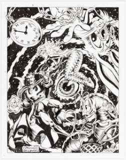 Frank Brunner and Geof Isherwood - Doctor Strange and Clea Specialty Illustration Original Art (2023).