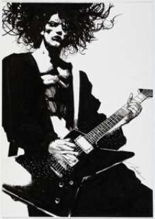 Gerald Parel - Dream with Guitar Specialty Illustration Original Art (undated).