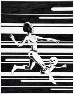 Jaime Hernandez Rocky Spanish Hardcover Back Cover Original Art (Fulgencio Pimentel, 2013). | Heritage