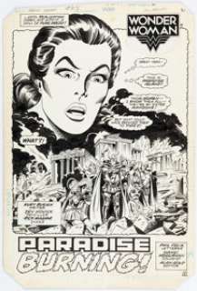 Irv Novick and Rick Magyar Wonder Woman #318 Splash Page 2 Original Art (DC, 1984). | Heritage