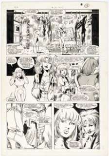 Adam Hughes and Joe Rubinstein Justice League of America #31 Story Page 9 Original Art (DC, 1989). | Heritage