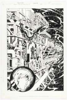 Chris Batista and Andy Lanning The Legion #27 Splash Page 15 Original Art (DC, 2004).