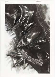 Francesco Manna Alien #4 Variant Cover Original Art (Marvel, 2023). | Heritage