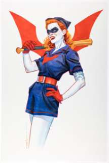 Brian Stelfreeze - DC Bombshells Batwoman Painting Original Art (c. 2019).