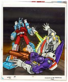 Ron Zalme The Invasion of the Decepticon Camp Transformers Coloring Book Cover Production Color Original Art (Marvel Books, 1986). | Heritage