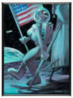 Joe Chiodo - Moon Landing Painting Original Art (undated). | Heritage