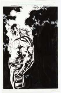 Aaron Lopresti Wildstorm Universe ‘97 #1 DV8 Frostbite Pin-Up Original Art (Image, 1997).