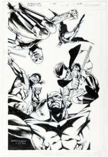 Al Barrionuevo and BIT Batman Allies Secret Files and Origins 2005 Bat-Family Cover Original Art (DC, 2005).