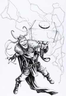 Sebastián Fiumara Loki #1 Cover Original Art (Marvel, 2010).