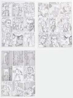 Steve Ditko #2oow3oww #23 Complete Story Original Art (Robin Snyder and Steve Ditko, 2015). (Total: 3 Original Art) | Heritage