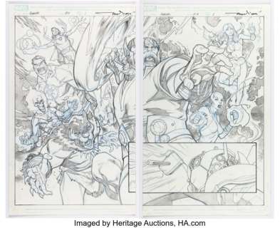 Paco Medina Avengers #4 Double Splash 1-2 Original Art (Marvel, 2018). (Total: 2 Items)