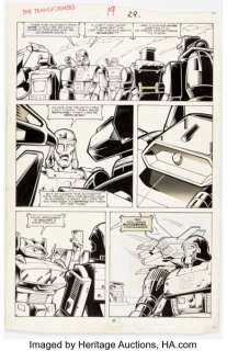 Don Perlin, Ian Akin, and Brian Garvey The Transformers #19 Megatron and Shockwave Story Page 21 Original Art (Marvel, 1986). | Heritage