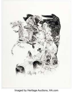 Jeremy A. Bastian - Hellboy vs. Headless Horseman Specialty Illustration Original Art (c. 2008). | Heritage