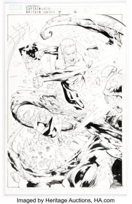 Leonard Kirk and Jay Leisten Captain Britain and MI: 13 #7 Meggan Splash Page 2 Original Art (Marvel, 2009).