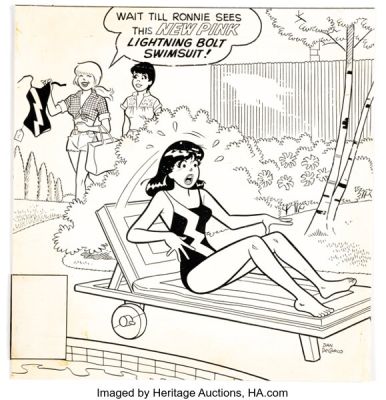 Dan DeCarlo Archie’s Girls Betty and Veronica #297 Cover Illustration Original Art (Archie, 1980). | Heritage