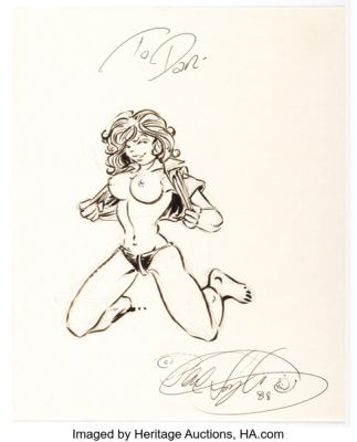 Phil Foglio - Tanda of Myth Adventures Sketch Original Art (1988).