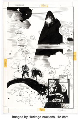 Mike Mignola and Carlos Garzón Cosmic Odyssey #4 Story Page 9 Original Art (DC, 1989).