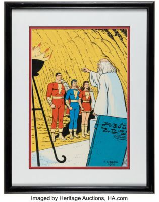 C. C. Beck - Marvel Family Illustration Original Art (1986). | Heritage