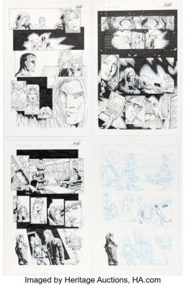 David Rivera [Jason Metcalf printed blue lines] Eternal Descent #3 Story Pages 6-8 Original Art (IDW, 2010). (Total: 4 Original Art) | Heritage