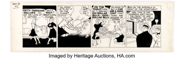 Chester Gould Dick Tracy Daily Comic Strip Original Art dated 5-26-45 (Chicago Tribune, 1945). | Heritage