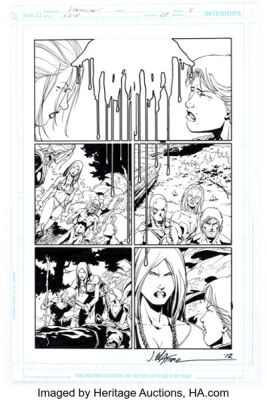 Jim Calafiore Secret Six #27 Deadshot Story Page 8 Original Art (DC, 2011).