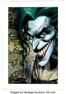 John Bolton Batman / Joker: Switch #1 Splash Page 64 Element Painting Original Art (DC, 2003). | Heritage