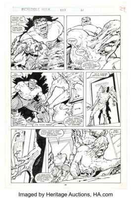 Jeff Purves and Marie Severin The Incredible Hulk #358 Story Page 21 Original Art (Marvel, 1989). | Heritage