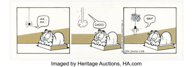 Jim Davis Garfield Daily Comic Strip Original Art dated 4-29-93 (United Feature Syndicate, 1993). | Heritage