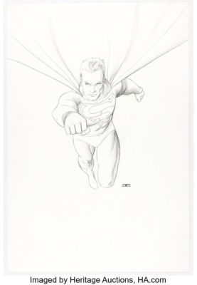 John Cassaday - Superman Illustration Original Art (undated). | Heritage