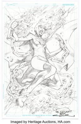 Yildiray Çinar - Supergirl Illustration Original Art (2013).