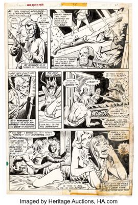 Don Perlin Werewolf by Night #35 Story Page 7 Original Art (Marvel, 1975). | Heritage