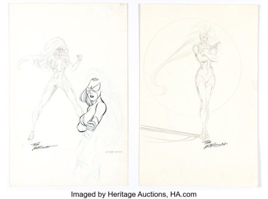 Tom Morgan - Spider-Woman Sketches Original Art Group of 2 (undated). (Total: 2 Original Art) | Heritage