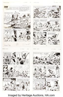 Alberto Giolitti Turok, Son of Stone #115 Story Page Original Art Group of 12 (Gold Key, 1978). (Total: 12 Original Art) | Heritage