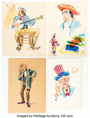 Rudy Palais - Character Paintings Original Art Group of 7 (c. 1940s-70s). (Total: 7 Original Art) | Heritage