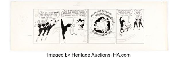 Chester Gould Dick Tracy Unpublished Daily Comic Strip Original Art (1957). | Heritage