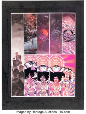 Bill Sienkiewicz Voodoo Child: The Illustrated Legend of Jimi Hendrix #nn Page 79 Original Art (Penguin, 1995). | Heritage