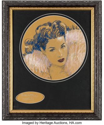 Olivia (Olivia De Berardinis) - Dita Von Teese Portrait Illustration Original Art (2002). | Heritage