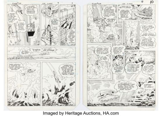 Curt Swan and Al Williamson Superman #408 Story Pages 7-8 Original Art (DC, 1985). (Total: 2 Original Art) | Heritage