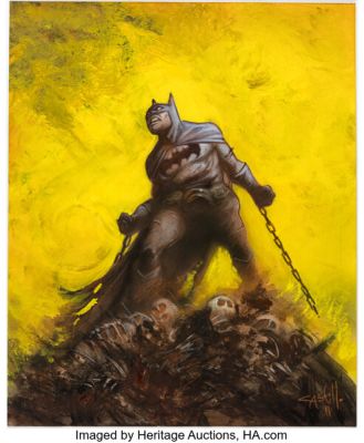 Tommy Castillo - Batman Painting Original Art (2011).