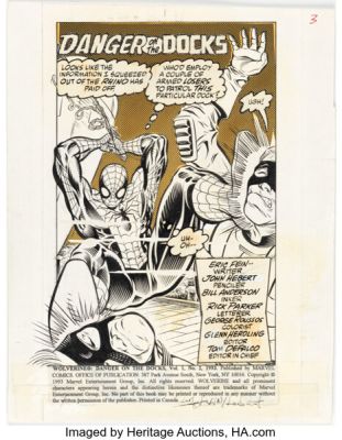 John Hebert and Bill Anderson Wolverine: Danger on the Docks #2 Story Page 1 Original Art (Marvel, 1993). | Heritage