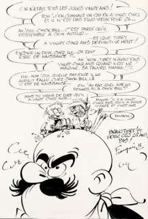 Franquin | Illustration Ã  l’encre de Chine pour le rédactio… | Banque Dessinée