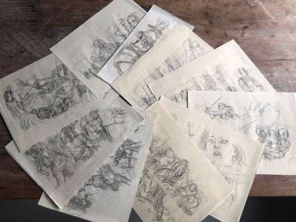 Swolfs, Yves - 10x Crayonné original - Légende T5 - Hauteterres | Catawiki