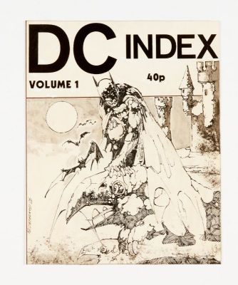 DC Index Vol. 1 Fanzine front cover, Batman artwork (1975) drawn and… | Comic Book Auctions ltd
