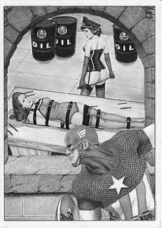 Captain America - original drawing "Agent Peggy Carter and Madame Hydra" - Page volante - (2019) 