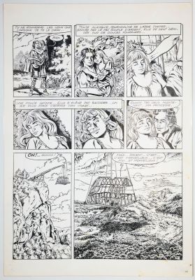 Craenhals, Chevalier... | Lot 96 - CRAENHALS, Chevalier Ardent, planche n°16 à l’encre... | Tessier Sarrou
