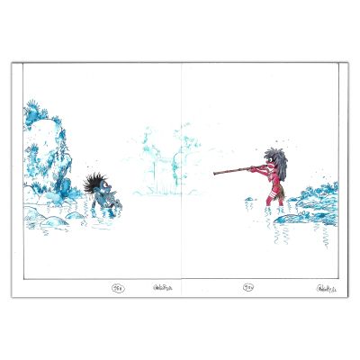 Gregory Panaccione | Petit Bonhomme - Double page originale 98 et 99 | Achetez de l’Art