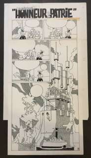 Peter de Smet - Planche originale - Le Cuirassé - "Honneur et Patrie" - Loose page - (1979) | Catawiki