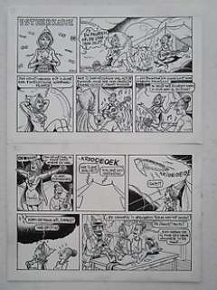 Kim Duchateau - originele gag (2x dubbele strook) - Esther Verkest - Loose page | Catawiki