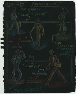 Martin Landau (9) original sketches and acting calling card. | Profiles in History